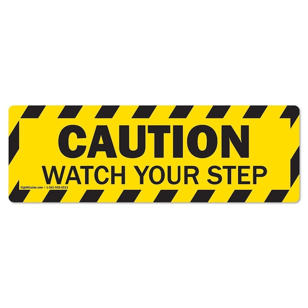 Caution-Watch Your Step 18in Non-Slip Floor Marker, 12PK, 16 in L, 16 in H, FD-2-R-16-12PK-99862